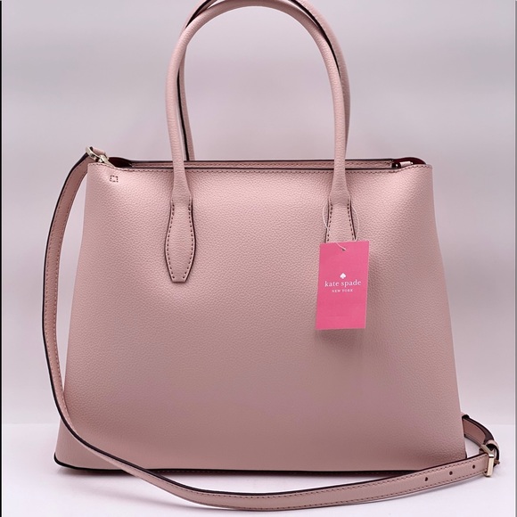 Kate Spade Medium Top ZIP Satchel Rose Smoke - Picture 9 of 12